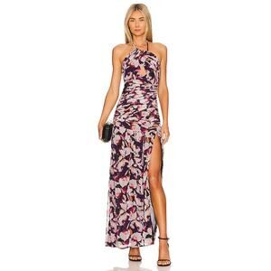 Nicholas Floral Micaela Halter Neck Gown Maxi Dress Size 2